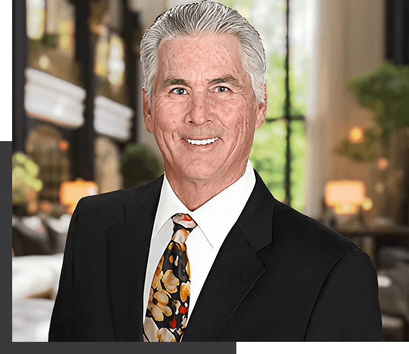 Professional man with patterned tie